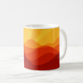 Sunset Mountains Banner コーヒーマグカップ (正面右)