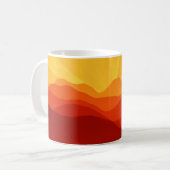 Sunset Mountains Banner コーヒーマグカップ (正面左)