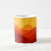 Sunset Mountains Banner コーヒーマグカップ (中央)