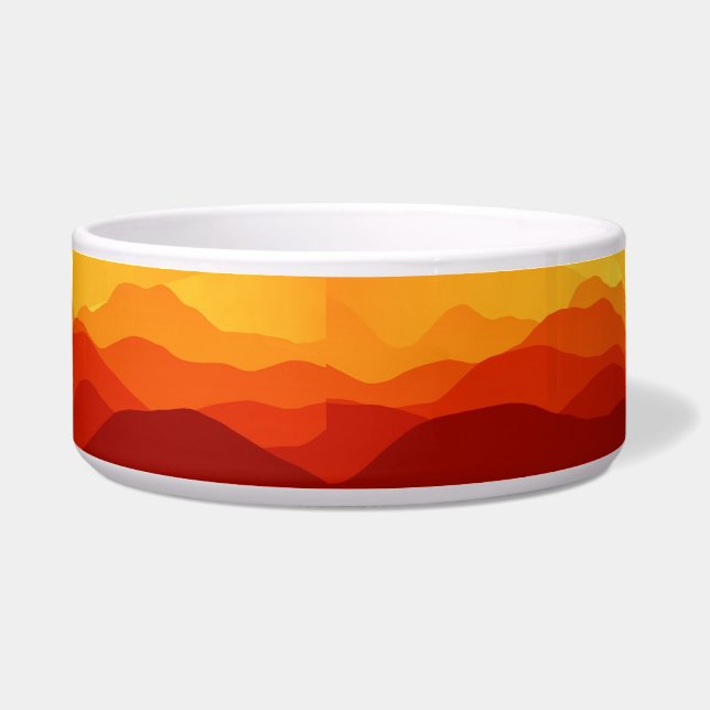 Sunset Mountains Banner ボウル (正面)