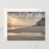 Sunset Myrtleビーチ,サウスカロライナ葉書,アメリカ ポストカード (正面/裏面)
