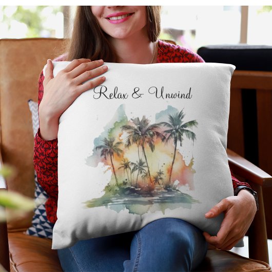 Sunset Oasis, custom クッション