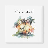 Sunset Oasis, custom マグネット (正面)