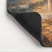 Sunset Ocean Aesthetic Mouse Pad マウスパッド (コーナー)