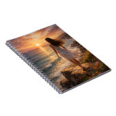 Sunset Ocean Aesthetic Spiral Photo Notebook ノートブック (右側)