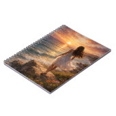 Sunset Ocean Aesthetic Spiral Photo Notebook ノートブック (左側)