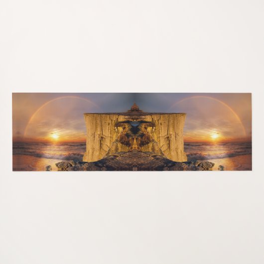 Sunset Ocean Cliff ヨガマット (裏面(横))