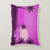 Sunset, ocean, evening, palm trees sea shore, アクセントクッション (正面(垂直))