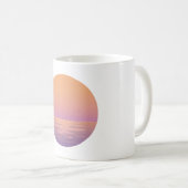 Sunset Ocean Minimalist Mug – Hand-Drawn Summer コーヒーマグカップ (正面右)