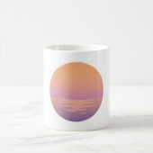 Sunset Ocean Minimalist Mug – Hand-Drawn Summer コーヒーマグカップ (中央)