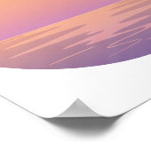 Sunset Ocean Minimalist Poster – Hand-Drawn Tropic ポスター (角)