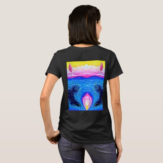Sunset Ocean  Tシャツ (裏面フル)