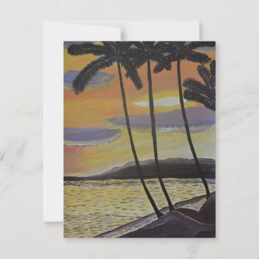 Sunset of Tropical Sceneはがき シーズンカード (正面)