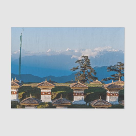 Sunset on Dochula Pass - Bhutan, Himalaya 薄葉紙 (正面)