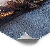 Sunset on Eiffel tower and Pont Rouelle - Paris ポスター (角)