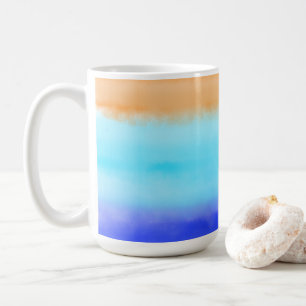 Sunset on ocean watercolor Abstract art Ombre コーヒーマグカップ