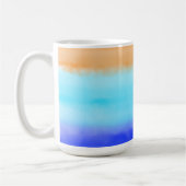Sunset on ocean watercolor Abstract art Ombre コーヒーマグカップ (左)