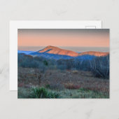 Sunset on Old Rag，バージニア ポストカード (正面/裏面)