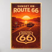 Sunset on Route 66 Litho ポスター (正面)