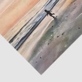 Sunset on the Beach child playing tissue paper 薄葉紙 (詳細)