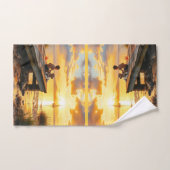 Sunset on the dock on the lake バスタオルセット (ハンドタオル)