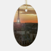 Sunset on the Eiffel tower, Paris, France セラミックオーナメント (右)