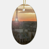 Sunset on the Eiffel tower, Paris, France セラミックオーナメント (左)