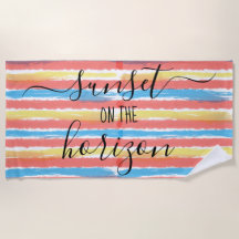 Sunset on the Horizon Waterカラーのストライプ