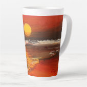 Sunset on the Pacific, by Gary Poling カフェラテマグ (右アングル)