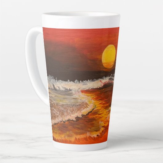 Sunset on the Pacific, by Gary Poling カフェラテマグ (左アングル)