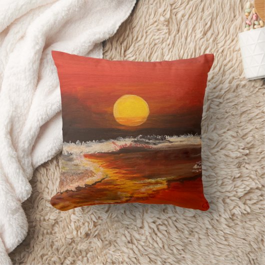 Sunset on the Pacific, by Gary Poling クッション (ブランケット)