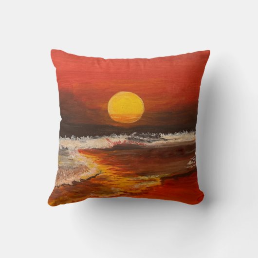 Sunset on the Pacific, by Gary Poling クッション (裏面)