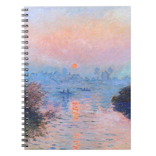Sunset on the Seine Claude Monet    ノートブック (正面)