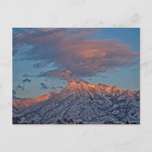 Sunset on the Wasatch Range – ユタ葉書 ポストカード (正面)