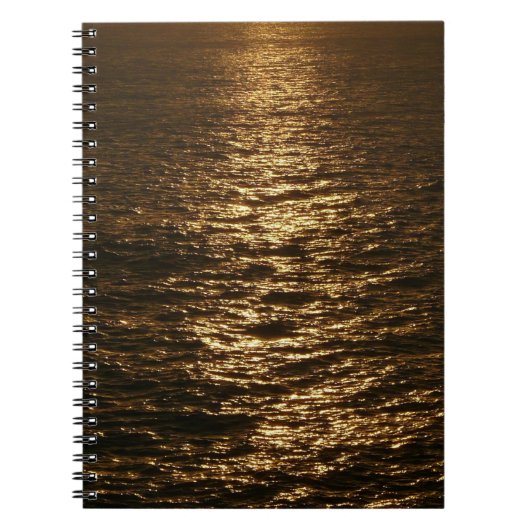 Sunset on the Water抽象芸術写真 ノートブック (正面)