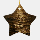 Sunset on the Water抽象芸術海撮影 セラミックオーナメント (正面)