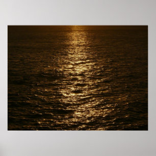 Sunset on the Water抽象芸術海撮影 ポスター