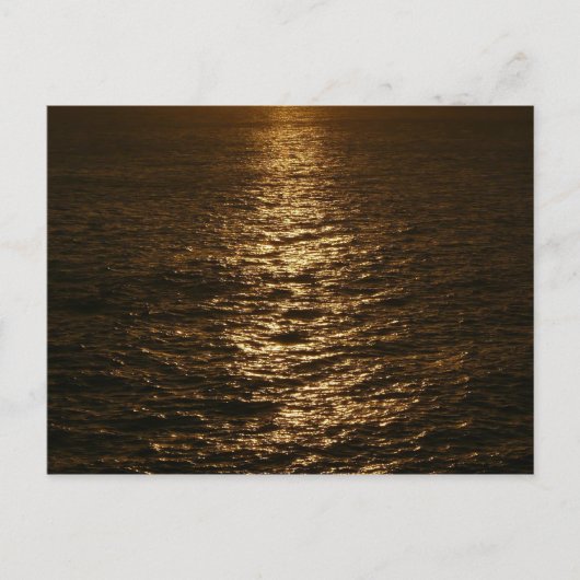 Sunset on the Water抽象芸術海撮影 ポストカード (正面)