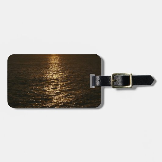 Sunset on the Water抽象芸術海撮影 ラゲッジタグ (正面横)