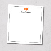 Sunset Orange Bow Border Script Custom Name Script ノートパッド