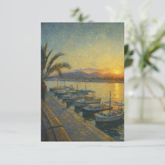 Sunset over a Mediterranean Harbour 招待状 (スタンド正面)