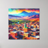 Sunset Over Ait Melloul – モロッコ キャンバスプリント (正面)