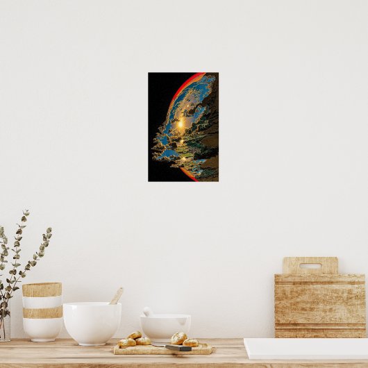 Sunset Over Alien Planet C ポスター (キッチン)