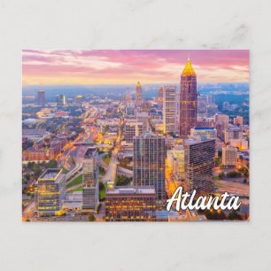 Sunset Over Atlanta，ジョージア，統一された州 ポストカード