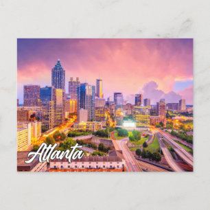 Sunset Over Atlanta,ジョージア,統一された州 ポストカード