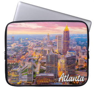 Sunset Over Atlanta，ジョージア，統一された州 ラップトップスリーブ