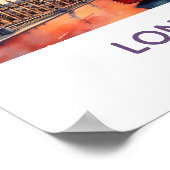 Sunset Over Big Ben – ロンドン，イギリス ポスター (角)