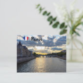 Sunset over Conciergerie – パリ，フランス ポストカード (スタンド正面)