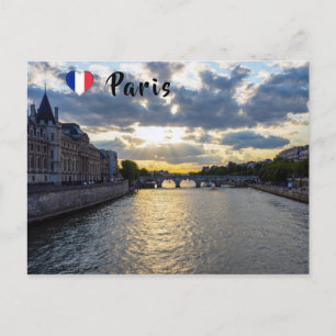 Sunset over Conciergerie – パリ,フランス ポストカード