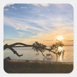 Sunset Over East Bay スクエアシール